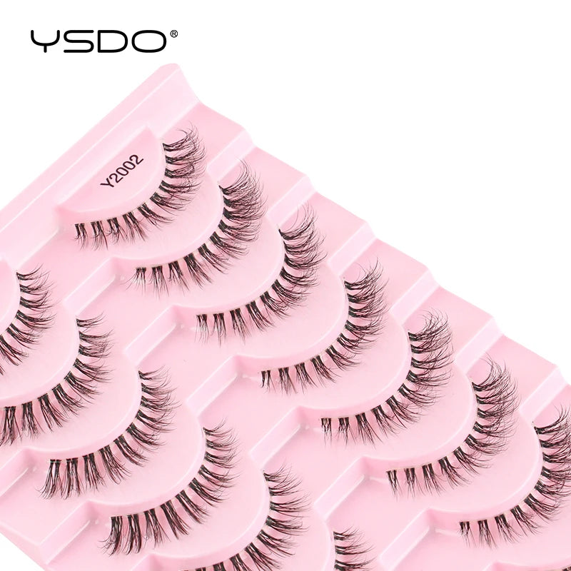 New Fox Half Eyelashes 3/10 Pairs 3D Mink Lashes Natural Eyelash Extension Cat Eye Eyelashes Makeup Tools faux Cils maquiagem - Blinksy